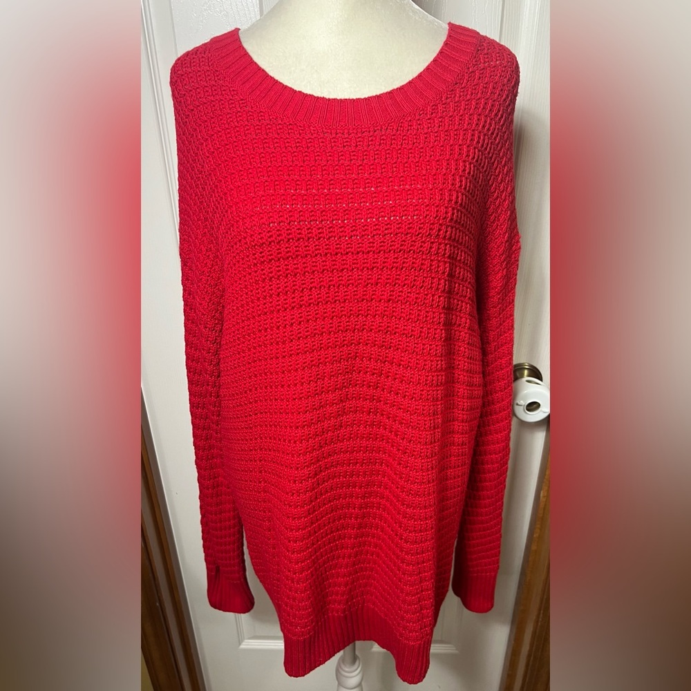 Old Navy Sweater Crochet Chunky Knit Long Lined Long Sleeve Women’s L (Tall)